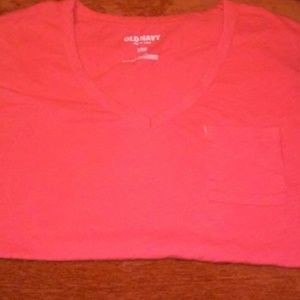3/$15 6/$25 Old Navy Coral SS Pocket Tee